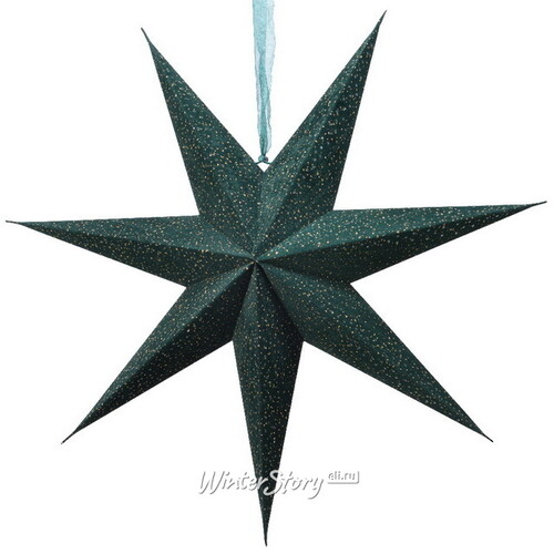 Бумажная звезда-фонарик Velvet Nova Emerald - Galaxy 60 см Kaemingk