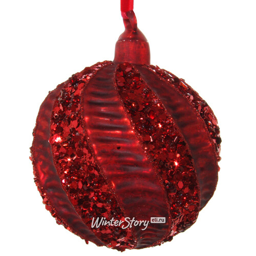Набор винтажных елочных шаров Рождественская Роскошь 10 см, 4 шт, стекло ShiShi