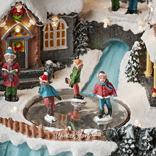 Светящаяся композиция Рождество на улочках Дортмунда 53*40 см, с движением и музыкой Kaemingk