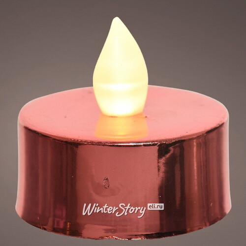 Чайная светодиодная свеча Ла Валле красная 6 шт, на батарейках Kaemingk