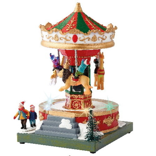 Светящаяся композиция Christmas Carrusel: Circus Animals 19*12 см, с движением и музыкой, на батарейках Kaemingk
