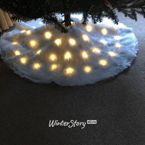 Светящаяся юбка для елки Snowy Lights 90 см, 47 теплых белых LED ламп Kaemingk