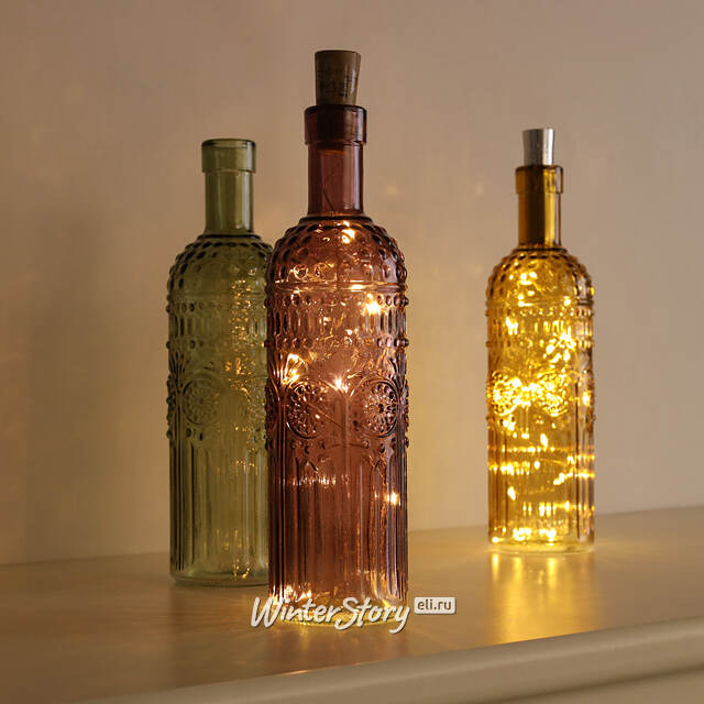 Набор гирлянд-пробок для бутылки Lights of Dreams, 8 теплых белых LED ламп, 6 шт, на батарейках, IP20 Kaemingk