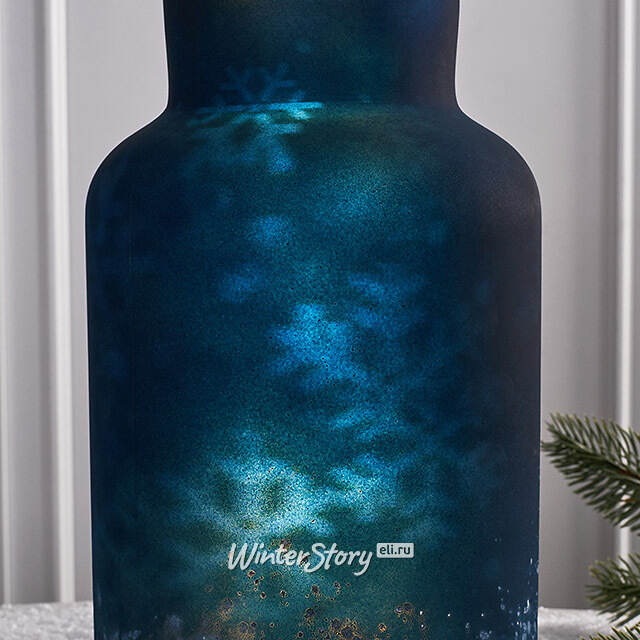 Декоративный светильник Snow Waltz 26 см голубой, 15 теплых белых LED ламп, на батарейках Kaemingk (Кейминг)