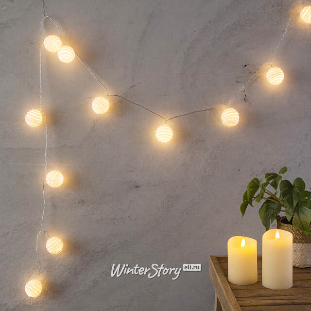 Светодиодная гирлянда-шарики Ferrara 4.6 м, 24 теплых белых лампы, прозрачный ПВХ, IP20 Kaemingk