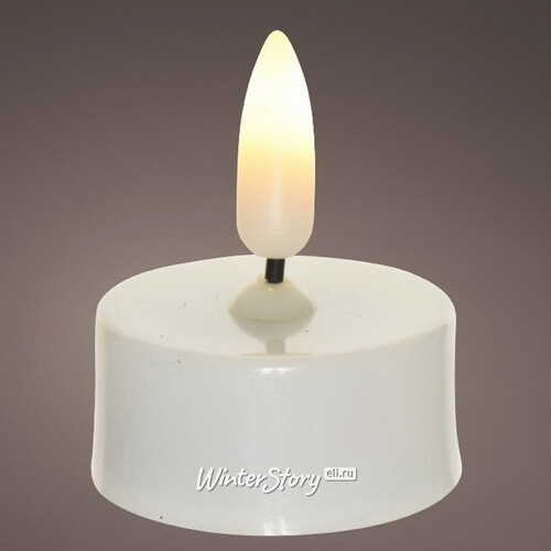 Чайная светодиодная свеча с имитацией пламени Этьенн 4 см, 6 шт, на батарейках Kaemingk