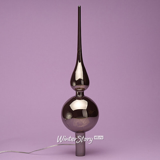 Светящаяся елочная верхушка Frotelli 31 см дымчатая, 10 теплых белых LED ламп Kaemingk