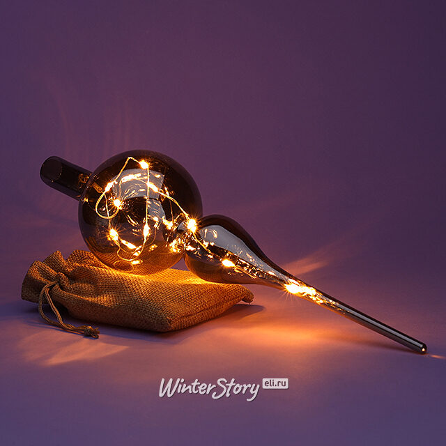 Светящаяся елочная верхушка Frotelli 31 см дымчатая, 10 теплых белых LED ламп Kaemingk