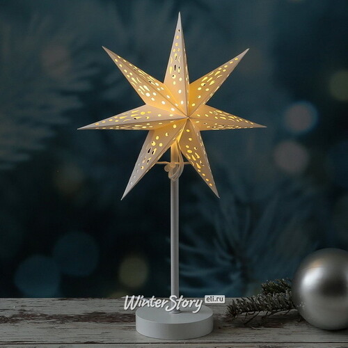 Декоративный светильник Звезда Лорен 42*25 см, 2 теплых белых LED лампы, IP20 Kaemingk