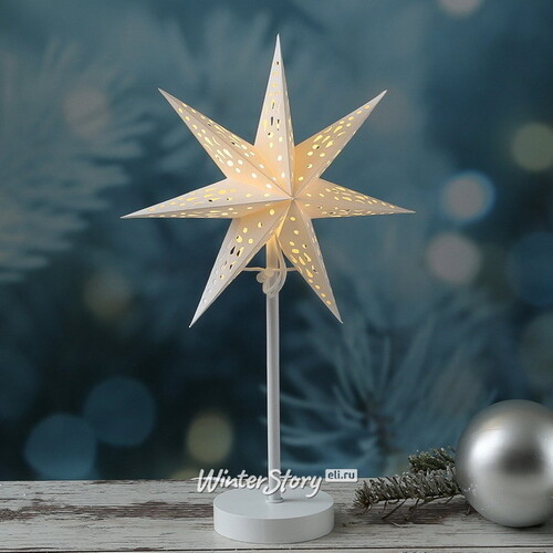Декоративный светильник Звезда Лорен 42*25 см, 2 теплых белых LED лампы, IP20 Kaemingk