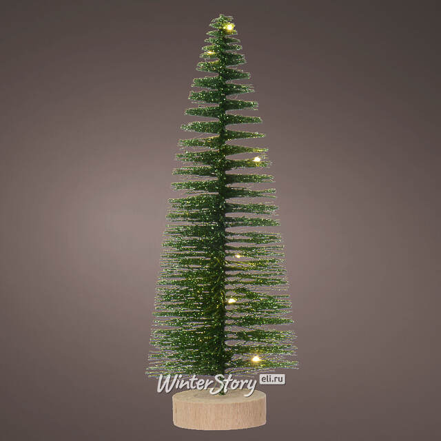 Декоративная светящаяся елка Green Taffy 30 см, на батарейках Kaemingk