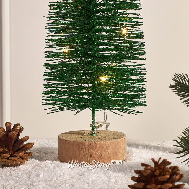 Декоративная светящаяся елка Green Taffy 30 см, на батарейках Kaemingk