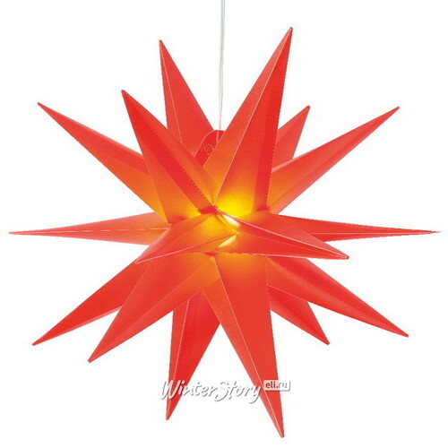 Подвесной светильник Звезда - Christmas in Prague 40 см, теплая белая LED подсветка, IP44 Kaemingk