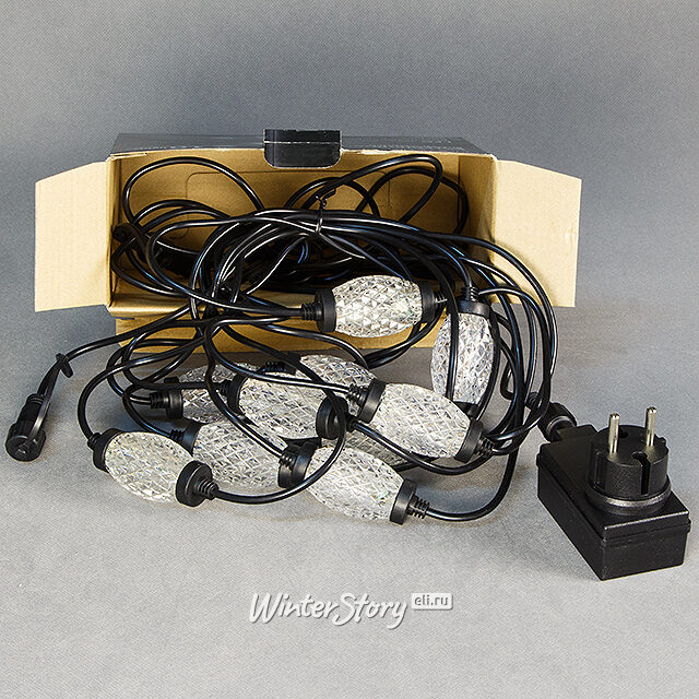 Светодиодная гирлянда Стробоскоп 10 строб ламп 5 м, черный ПВХ, соединяемая Kaemingk