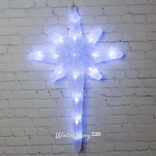 Светодиодная фигура Полярная Звезда с мерцанием 56 см, 30 холодных белых LED ламп, IP44 Kaemingk (Кейминг)