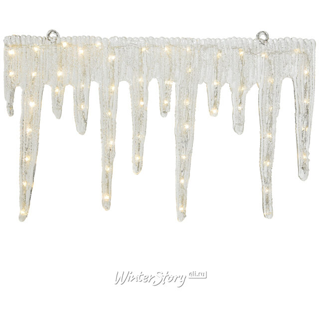 Светящееся панно Арктические Сосульки 58*37 см, 58 теплых белых LED ламп, IP44 Kaemingk