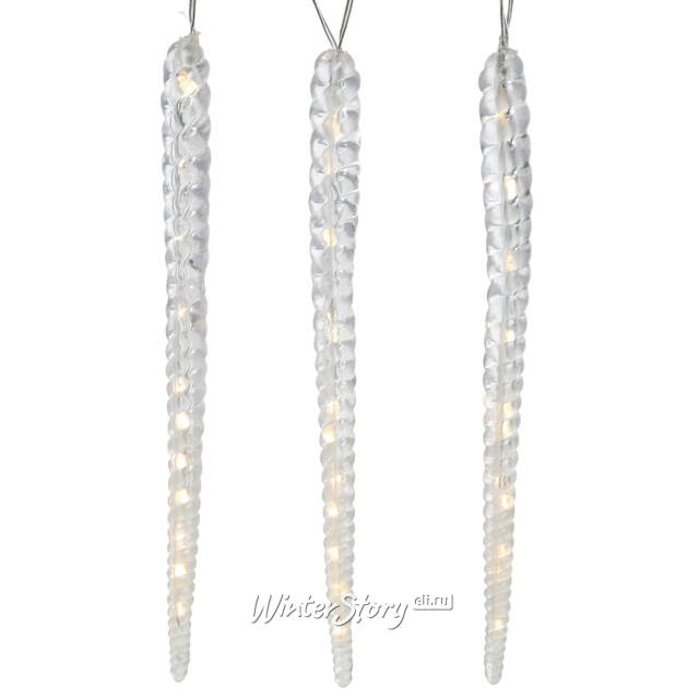 Светодиодные Сосульки Арктика 3*40 см, теплое белое свечение, IP44 Kaemingk