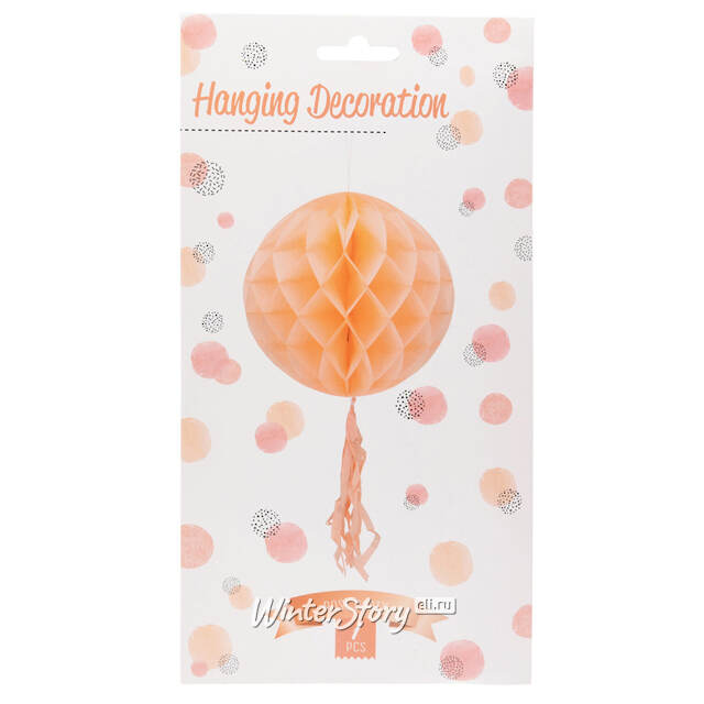 Бумажный шар Orchard Dauphine 30 см, персиковый Koopman