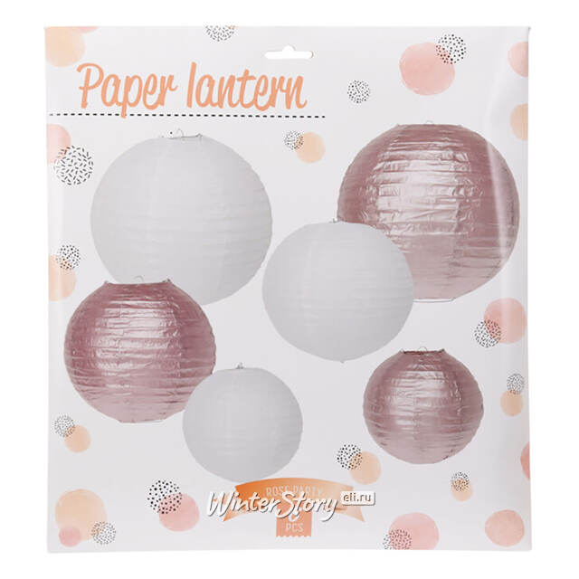 Набор китайских фонарей Hong Kong Plum 20-30 см, 6 шт Koopman