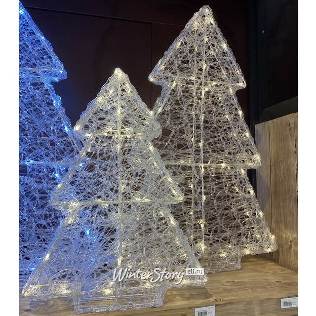 Светящаяся фигура Елка White Pearl 90 см, 90 теплых белых LED ламп, IP44 Kaemingk