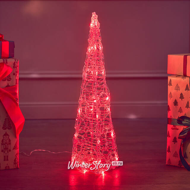 Светящаяся фигура Елка Cone Light 60 см, 30 разноцветных RGB LED ламп, IP44 Kaemingk (Кейминг)