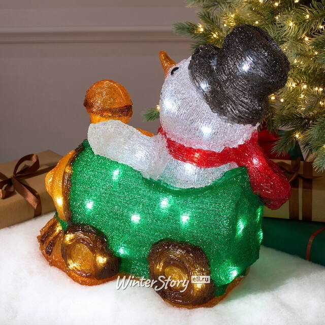 Светящаяся фигура Снеговик Ганс - Christmas Train 40 см, 50 LED ламп, IP44 Kaemingk (Кейминг)