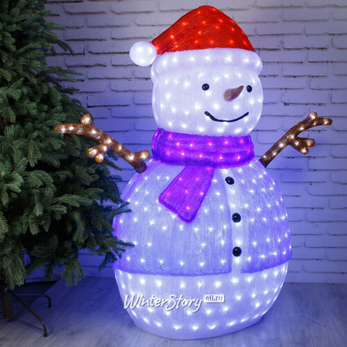 Светящаяся фигура Снеговик Сэр Сноу 133 см, 500 LED ламп, IP44 Kaemingk