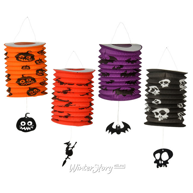 Подвесное украшение Хэллоуин - Бумажный Фонарик с черепом 25*15 см Koopman