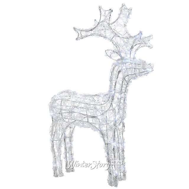 Светящийся Ажурный Олень 90 см, 80 LED ламп с мерцанием, IP44 Kaemingk