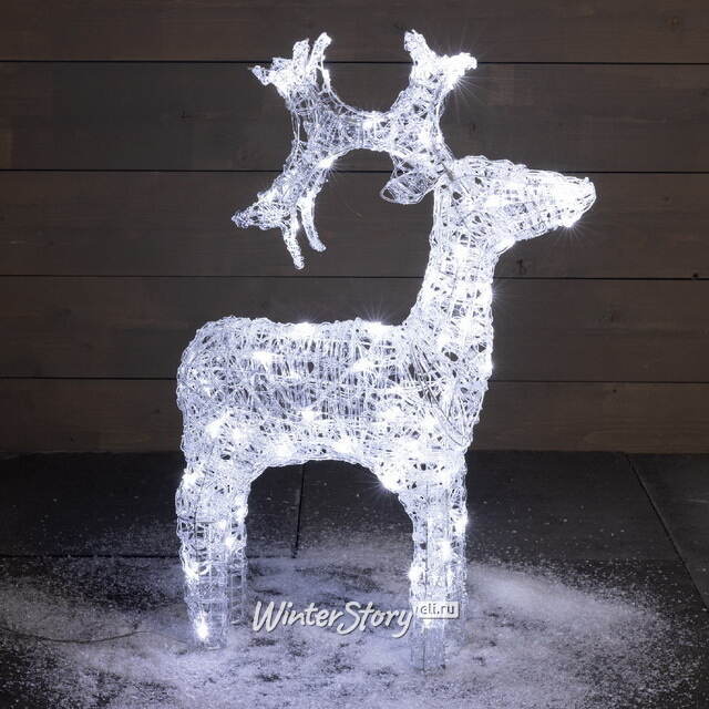 Светящийся Ажурный Олень 90 см, 80 LED ламп с мерцанием, IP44 Kaemingk