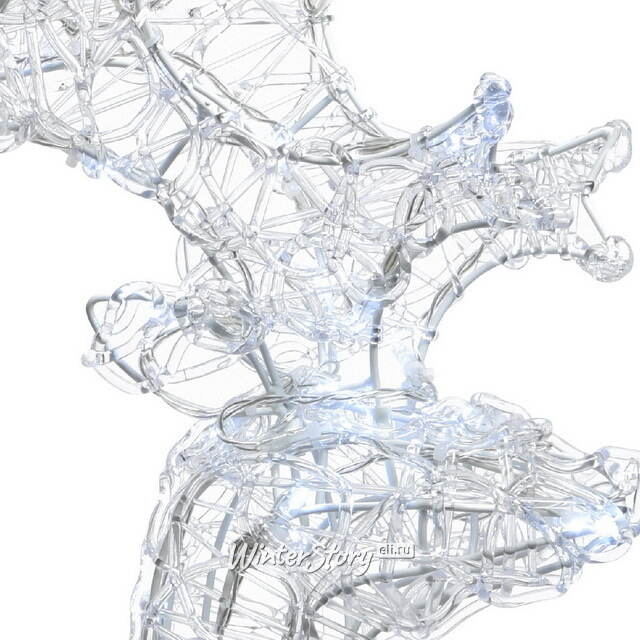 Светящийся Ажурный Олень 90 см, 80 LED ламп с мерцанием, IP44 Kaemingk