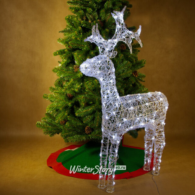 Светящийся Ажурный Олень 120 см, 120 LED ламп с мерцанием, IP44 Kaemingk
