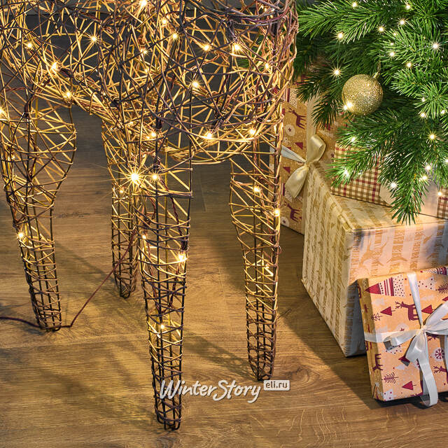 Светящийся олень Rottweil Deer 135 см, 96 теплых белых LED ламп, IP44 Kaemingk