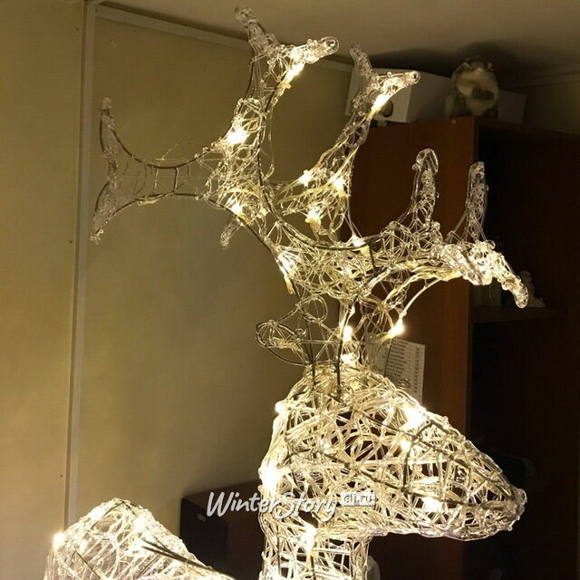 Олень светящийся Ажурный 120 см, 120 теплых белых LED ламп, IP44, уцененный Kaemingk