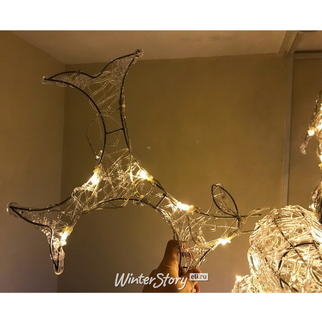 Олень светящийся Ажурный 120 см, 120 теплых белых LED ламп, IP44, уцененный Kaemingk