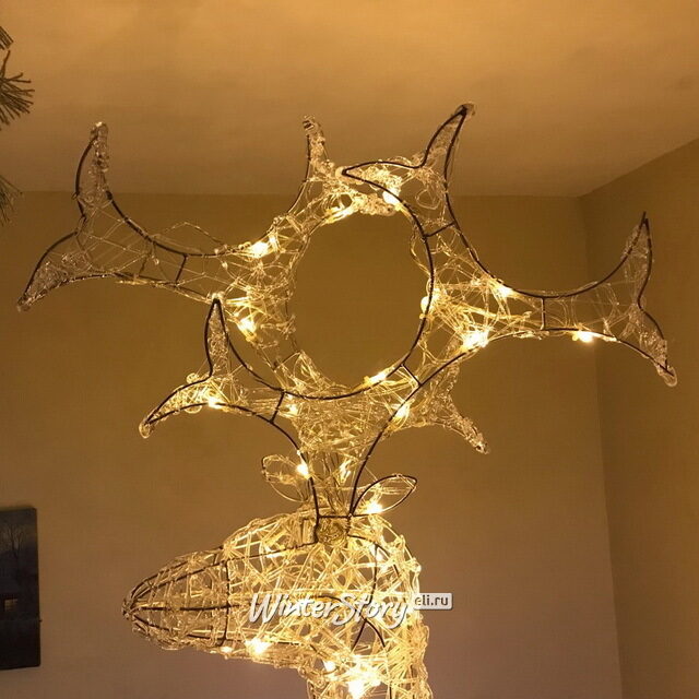 Олень светящийся Ажурный 120 см, 120 теплых белых LED ламп, IP44, уцененный Kaemingk