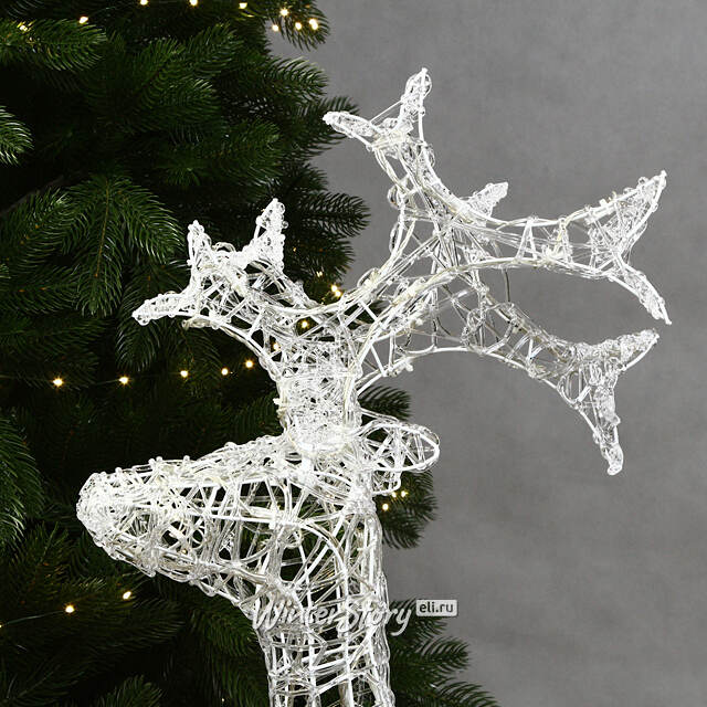 Олень светящийся Ажурный 90 см, 80 холодных белых LED ламп, IP44 Kaemingk