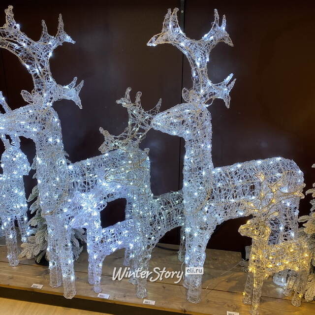 Олень светящийся Ажурный 120 см, 120 холодных белых LED ламп, IP44 Kaemingk