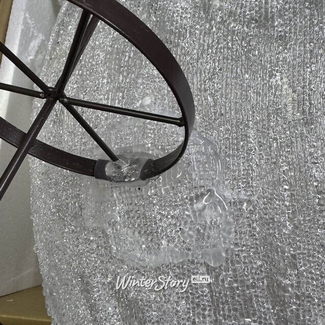 Светящаяся акриловая фигура Снеговик на лыжах 85 см, 200 LED лампочек, IP44, уцененная Kaemingk