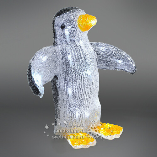 Пингвин Новогодний светящийся 32 см, уличный, акрил, 20 холодных белых LED ламп Kaemingk