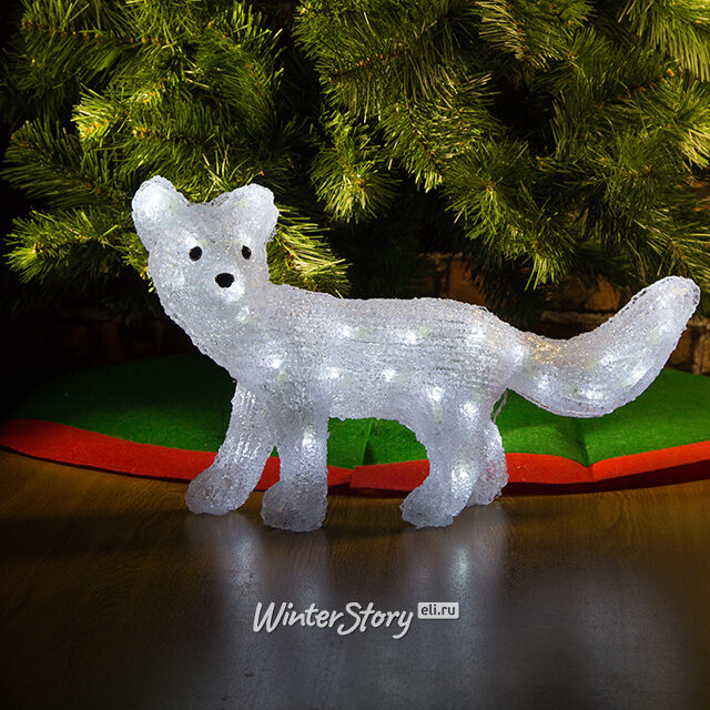 Лисенок светящийся, 48 см, уличный, акрил, 40 холодных белых LED ламп Kaemingk