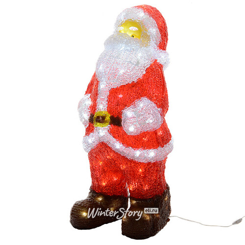 Санта светящийся, 60 см, уличный, акрил, 120 холодных белых LED ламп Kaemingk