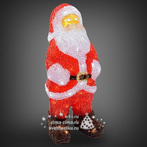 Санта светящийся, 120 см, уличный, акрил, 600 холодных белых LED ламп Kaemingk