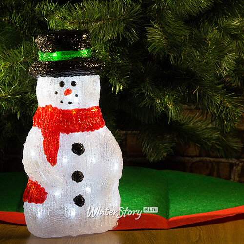 Светящийся Сэр Снеговик 40 см, 50 LED ламп, IP44 Kaemingk