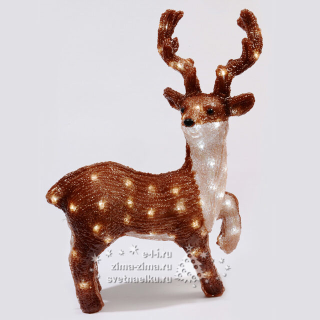 Олень "Бемби" светящийся, 56 см, уличный, акрил, 90 холодных белых LED ламп Kaemingk