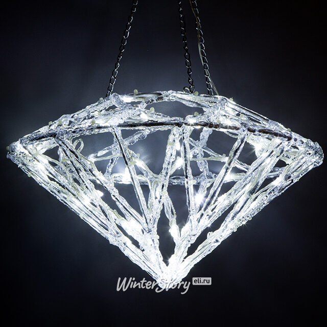 Светодиодная фигура Морозный Бриллиант 59*34 см, 120 холодных белых LED ламп с мерцанием, IP44 Kaemingk (Кейминг)