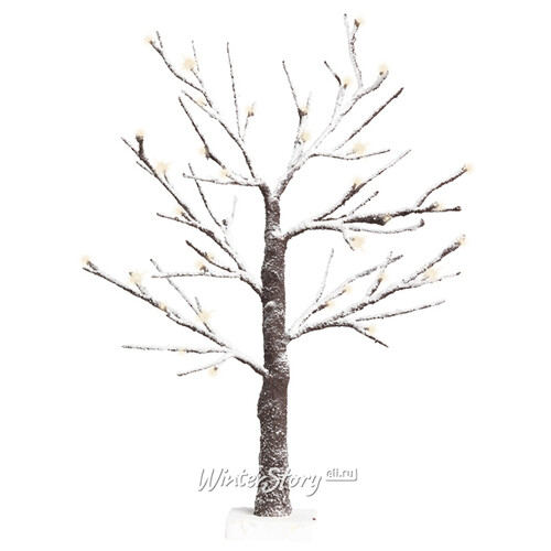 Светодиодное дерево Снежный Дуб 60 см, 36 теплых белых LED ламп, IP44 Kaemingk