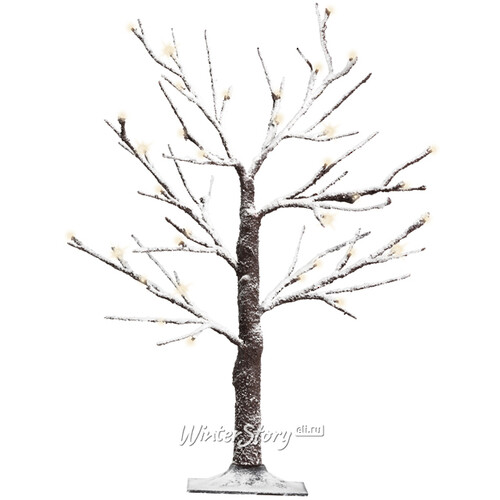 Светодиодное дерево Снежный Дуб 125 см, 48 теплых белых LED ламп, IP44 Kaemingk