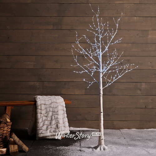 Светодиодное дерево Белая Береза 150 см, 400 холодных белых микро LED ламп, IP44 Kaemingk