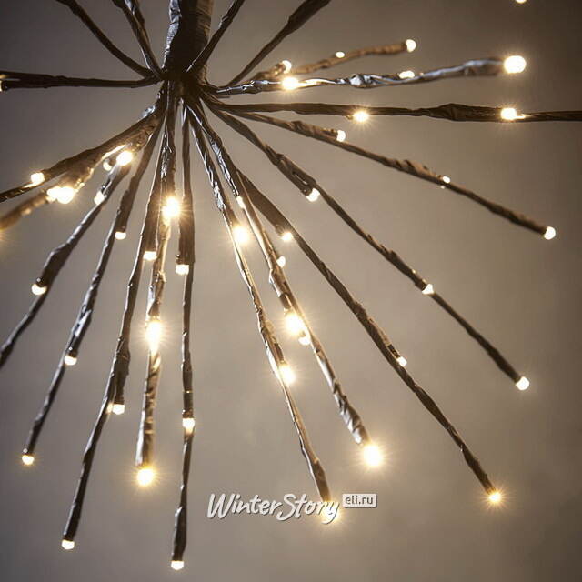 Светодиодное украшение Полярная Звезда черная 70 см, 160 экстра теплых белых LED ламп с мерцанием, IP44 Kaemingk (Кейминг)